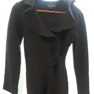 Long light wool jacket fitted